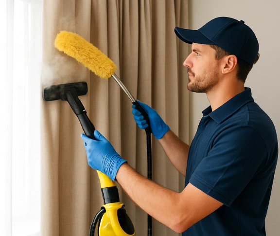 Trusted residential curtain cleaning technician Matty Curtain Cleaning palm-beach QLD
