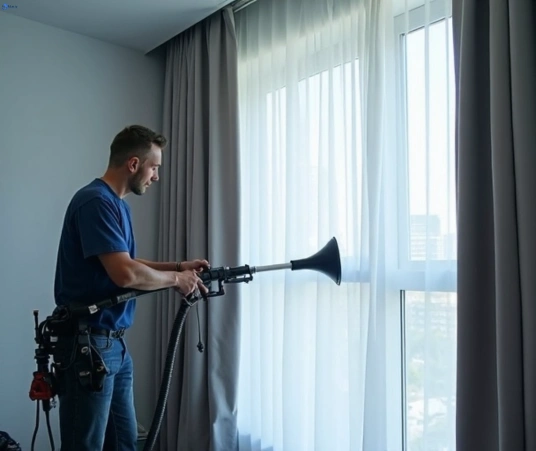 Professional commercial curtain cleaning process equipment Matty Curtain Cleaning palm-beach